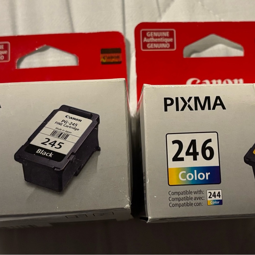 Canon PIXMA 245 Black and 246 Color Ink, New
